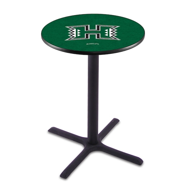 42" Blk Wrinkle Hawaii Pub Table